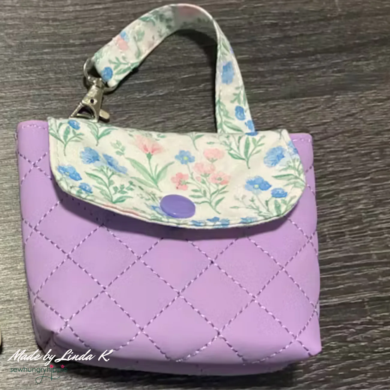 Quilted Vinyl Lavender - Pre-Quilted Fabric for Bags - Image 6