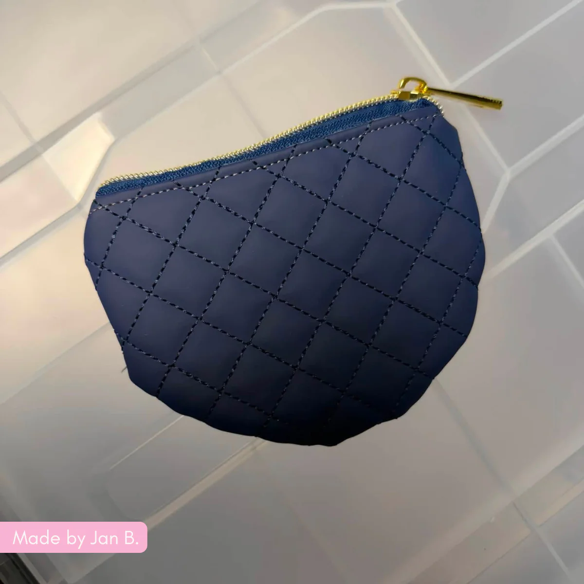 Quilted Vinyl Navy Blue - Image 12
