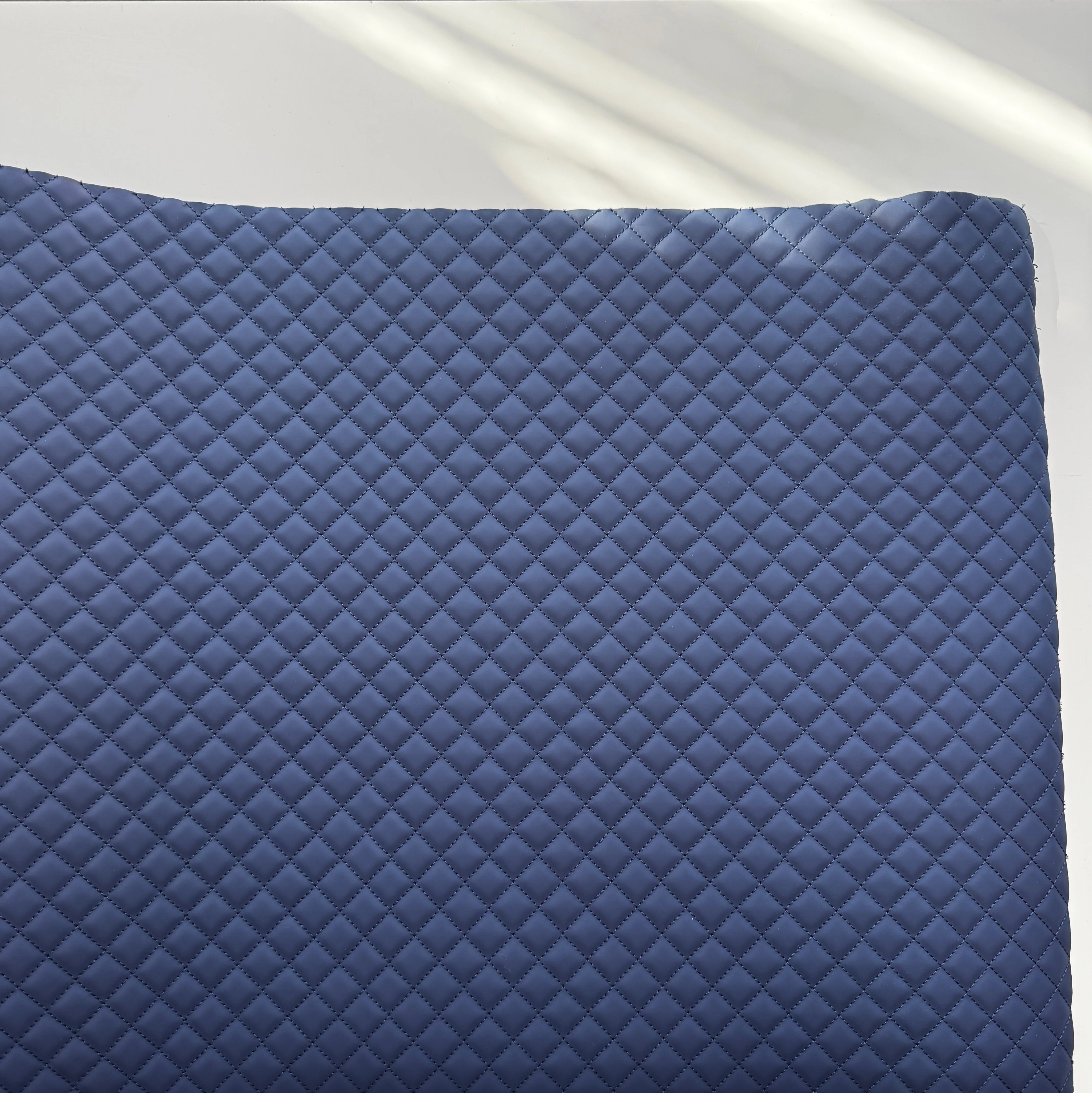 Quilted Vinyl Navy Blue - Image 3