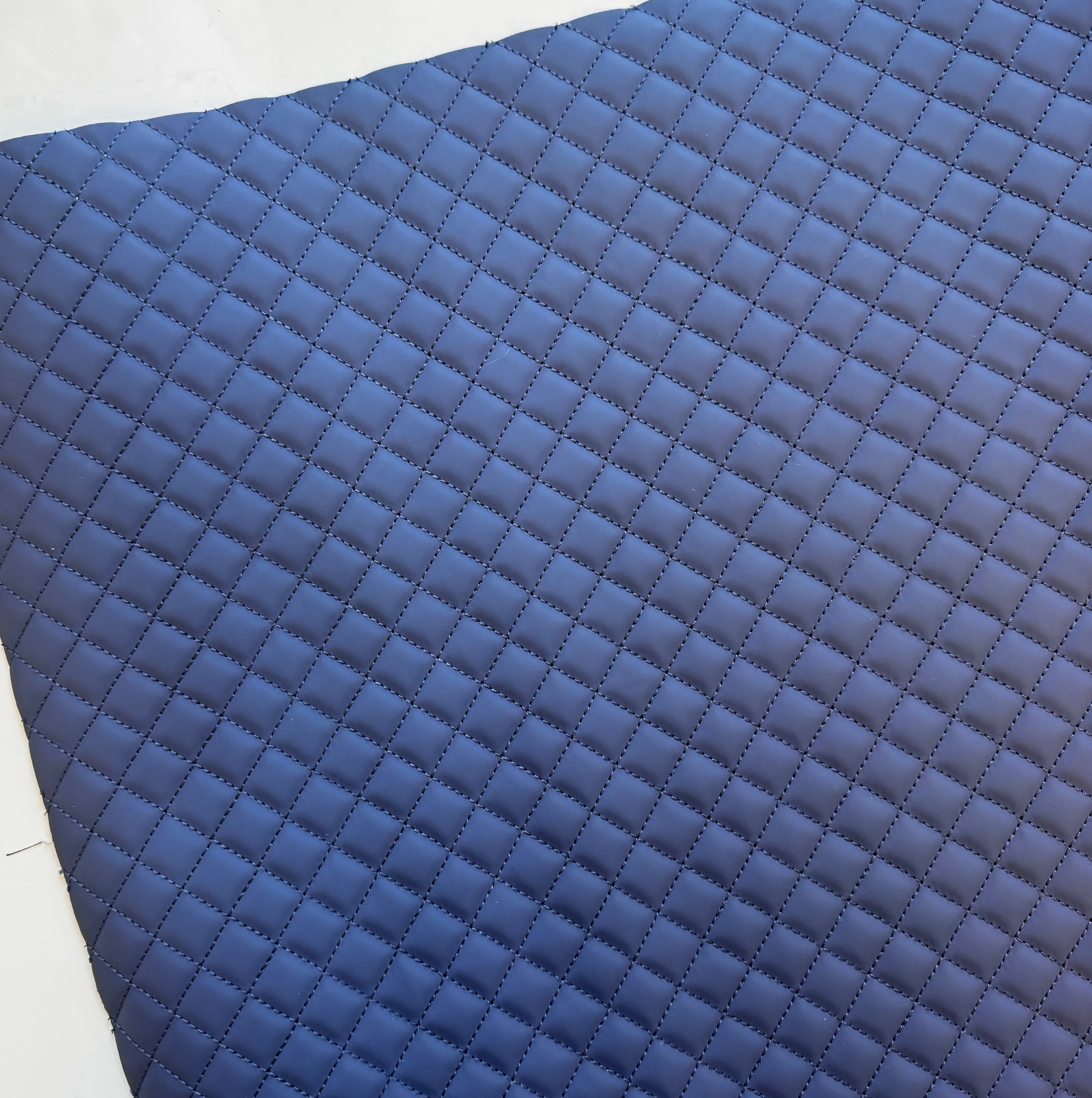Quilted Vinyl Navy Blue - Image 4