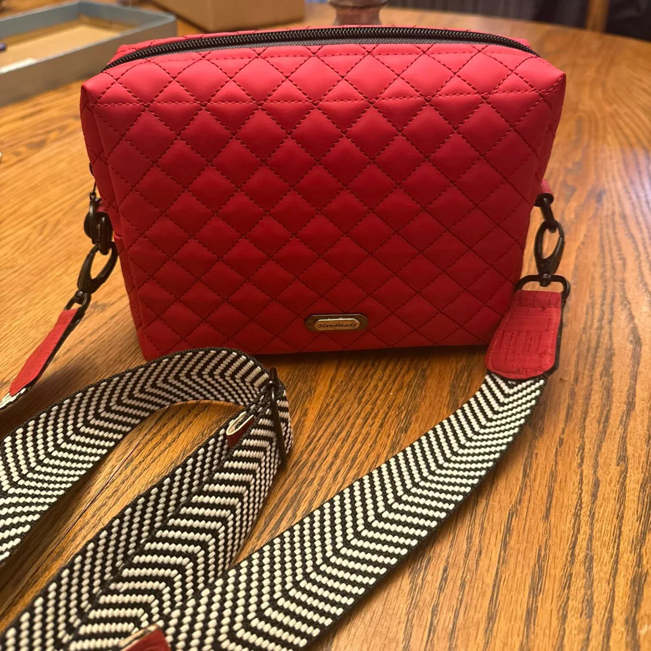 Quilted Vinyl Red - Image 6