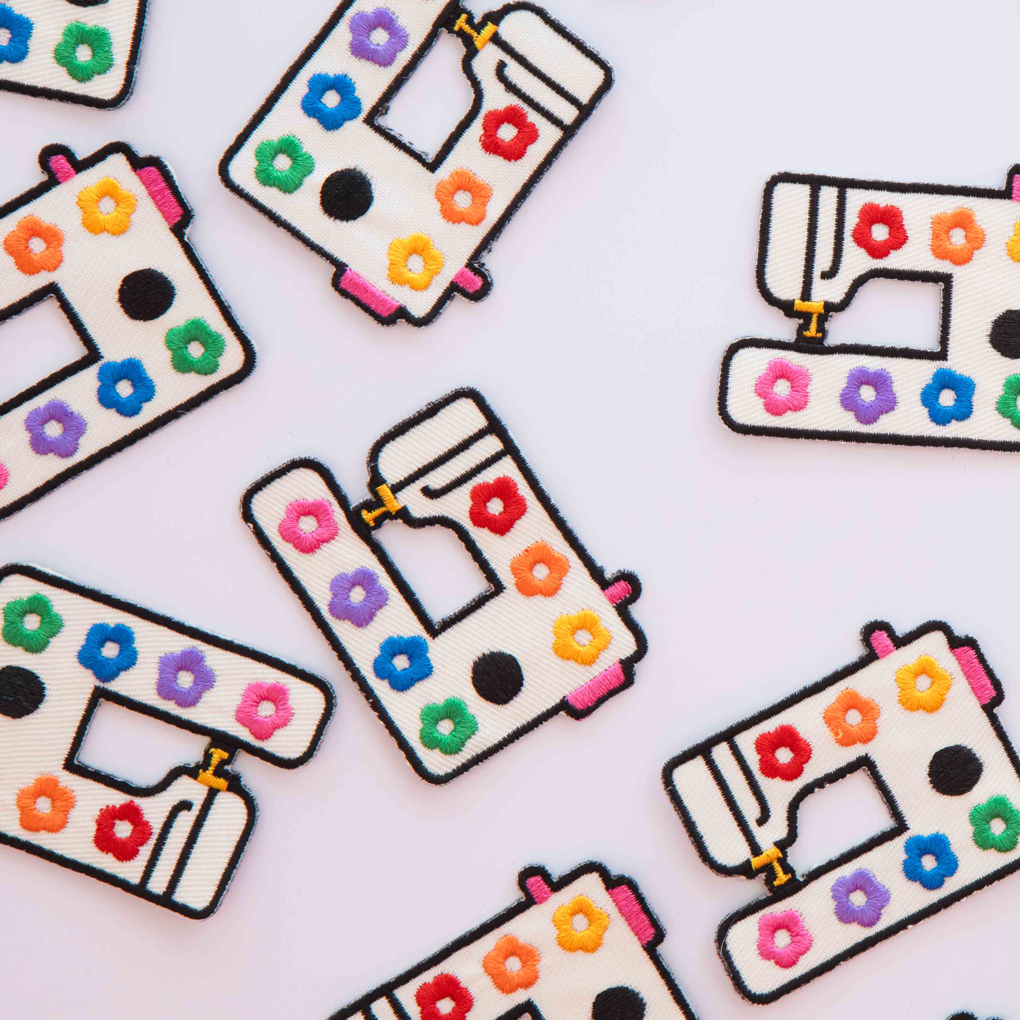 Rainbow Daisy Sewing Machine Iron-On Patch - Image 4