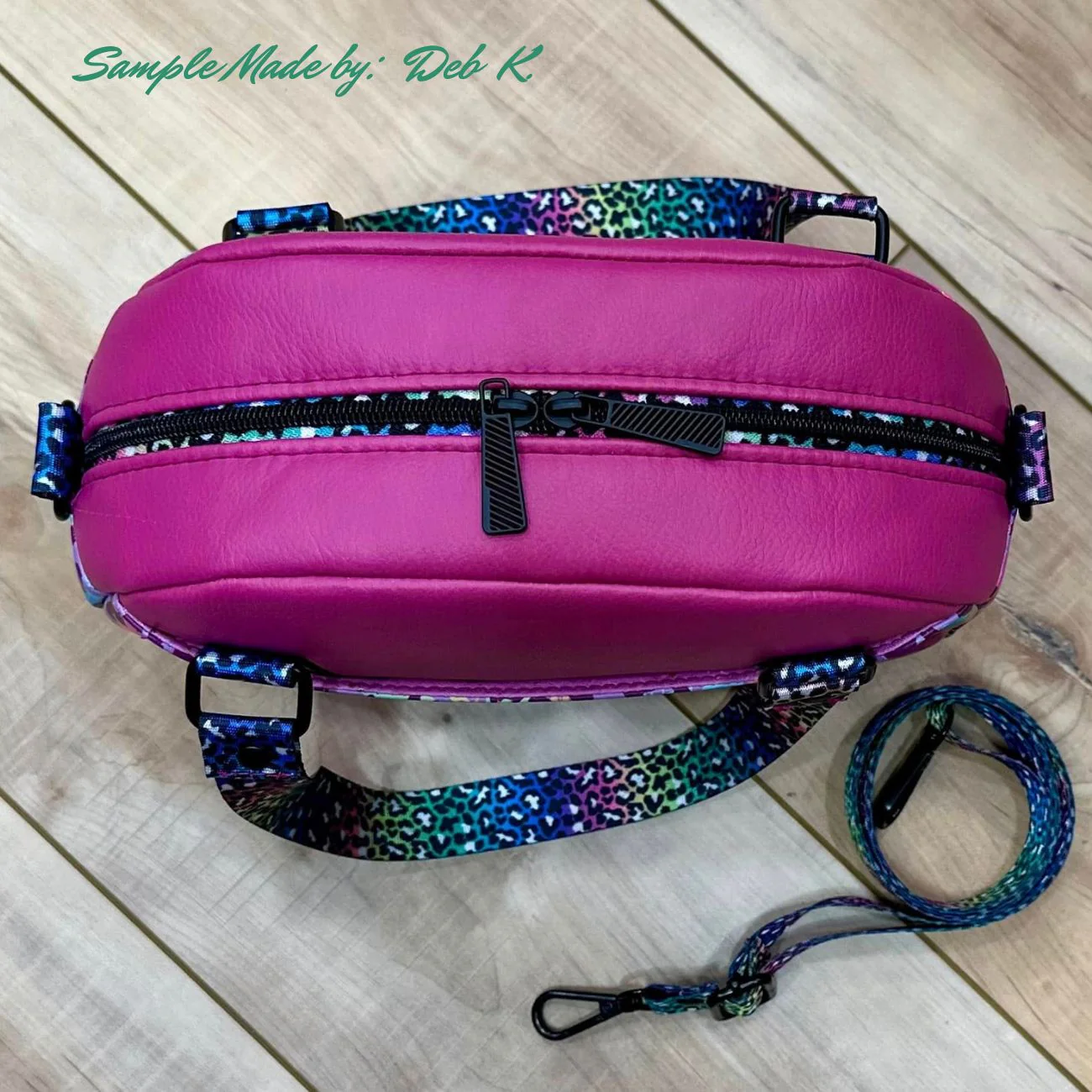 Rainbow Leopard Print Seatbelt Webbing 1" Width - 5 Yard Bundle - Image 3