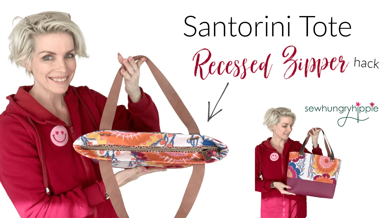 Santorini Tote recessed zipper PDF pattern add-on - Image 3
