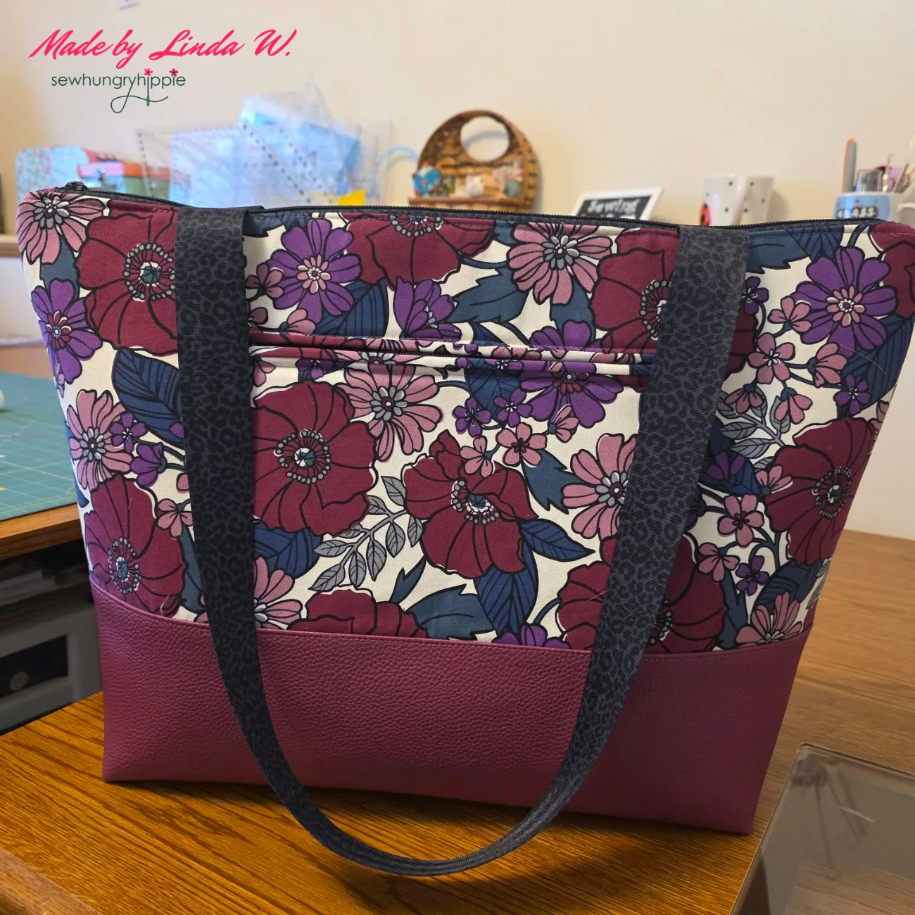 Santorini Tote recessed zipper PDF pattern add-on - Image 8