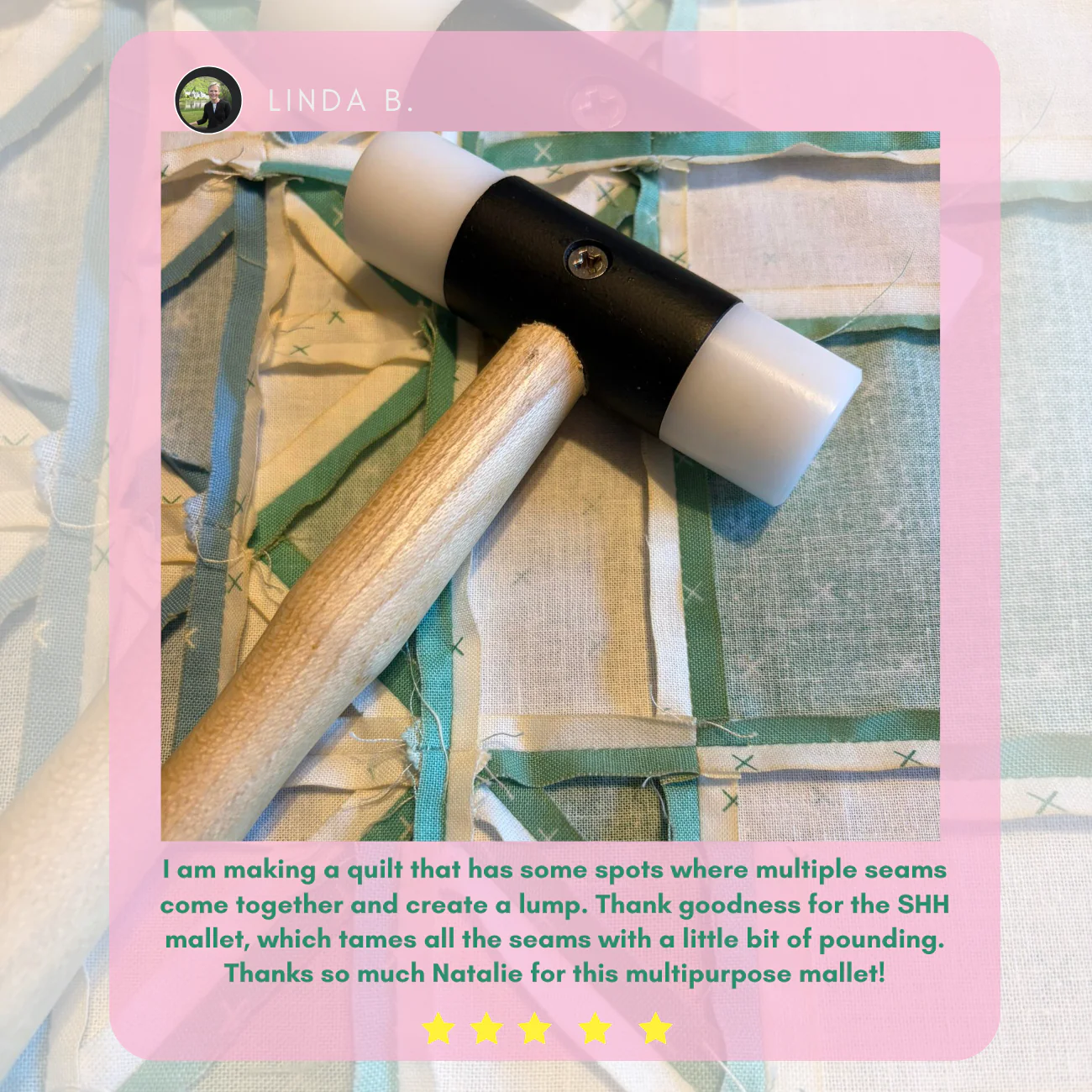 Seam Pounder – Nylon Mallet for Bag Making & Sewing - Image 4