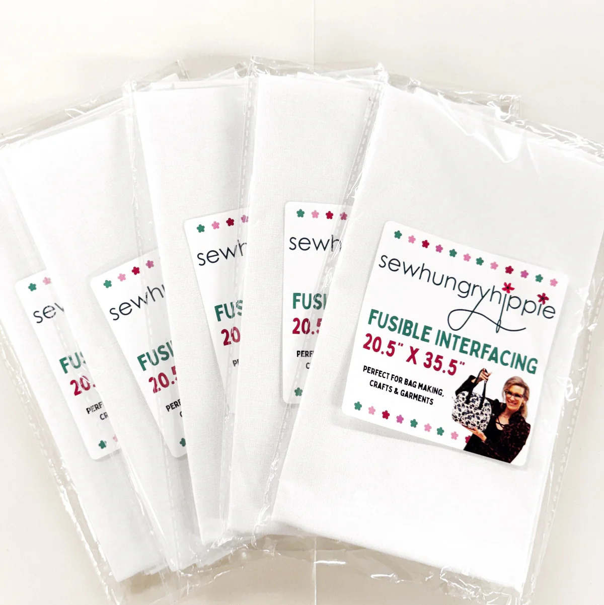 Sew Hippie Fusible Interfacing Pack – Precut 36" × 22"