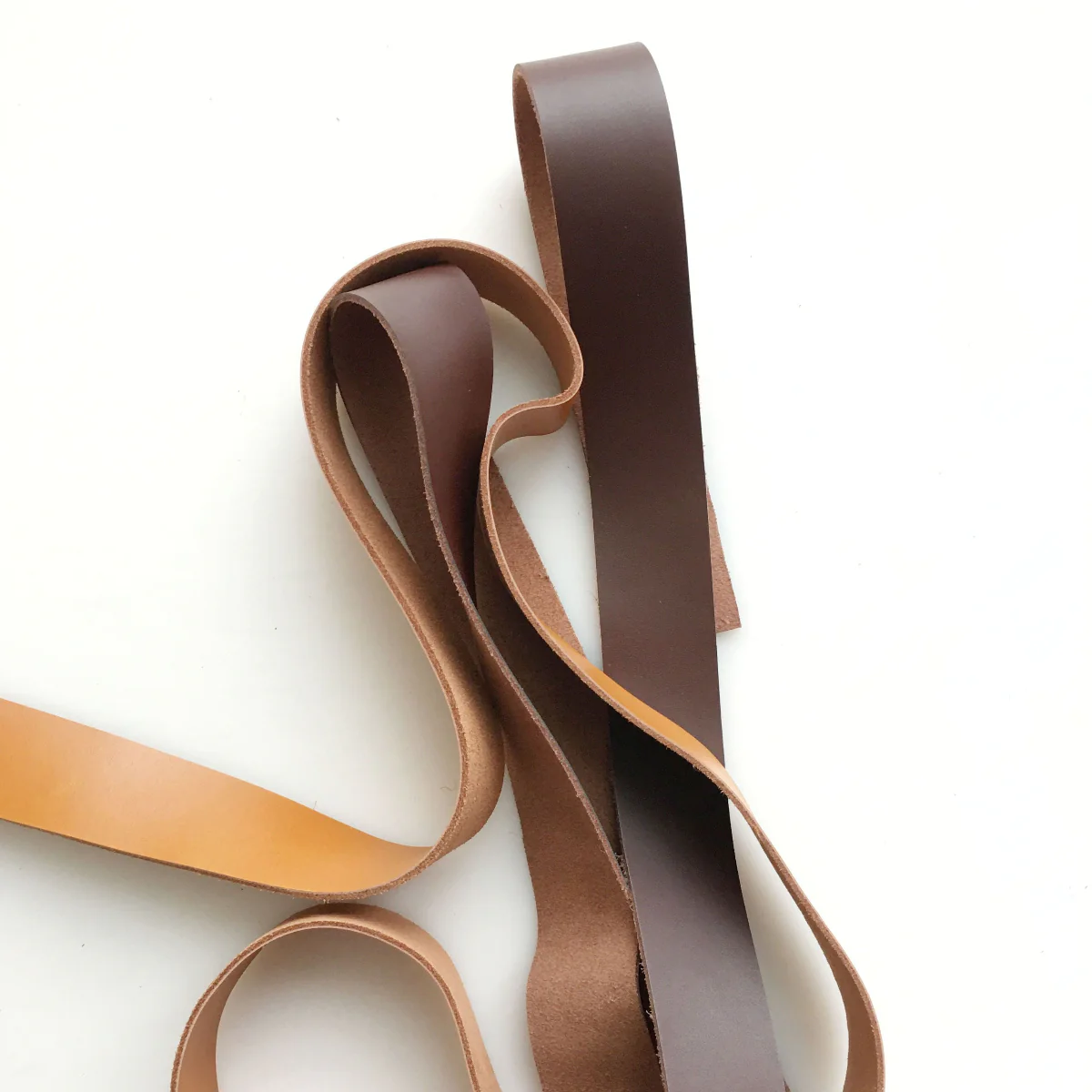 Sewable Dark Brown Leather Bag Strap - 3/4" x 45" Genuine Leather - Image 11
