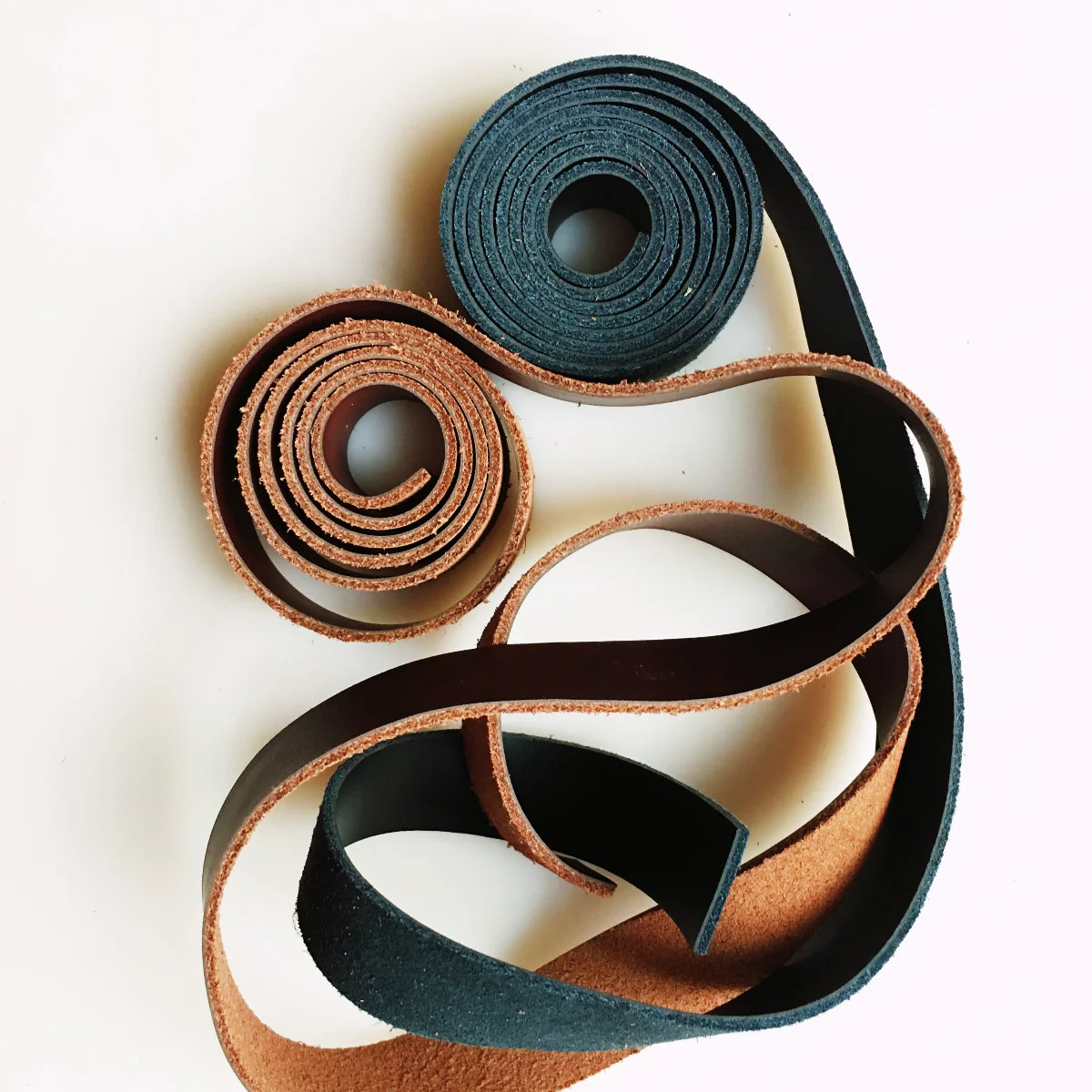 Sewable Dark Brown Leather Bag Strap - 3/4" x 45" Genuine Leather - Image 3