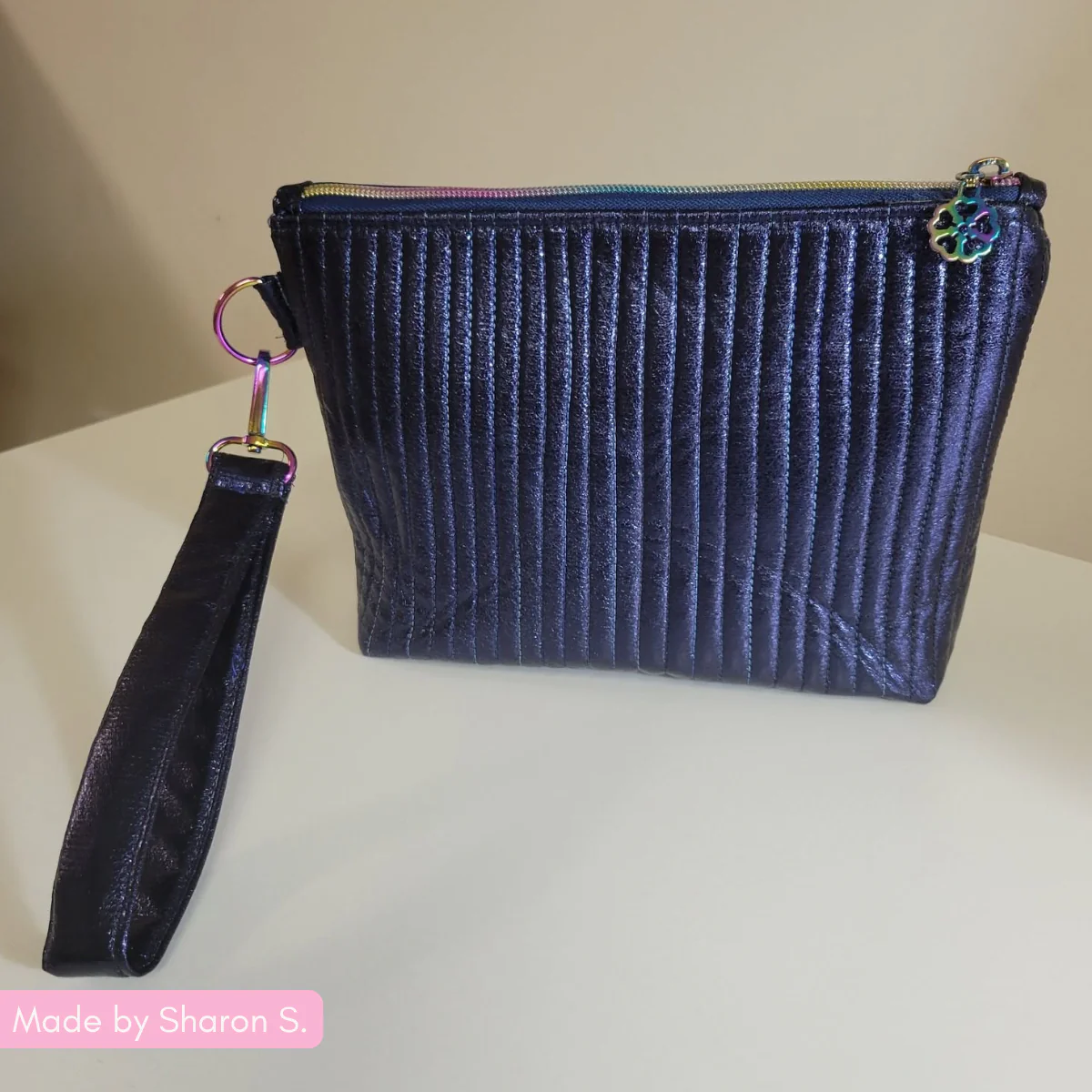 Soft Vinyl Fabric – Navy Blue - Image 4