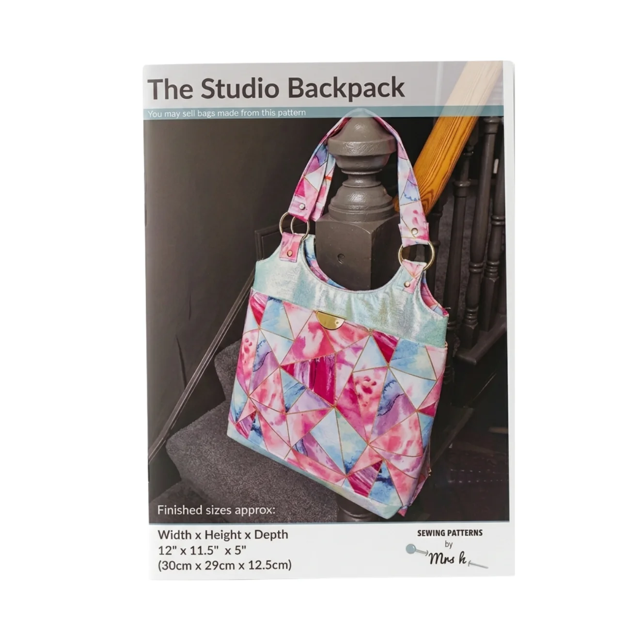 Studio Backpack Sewing Pattern by Mrs H - Printed Paper Pattern - Image 2