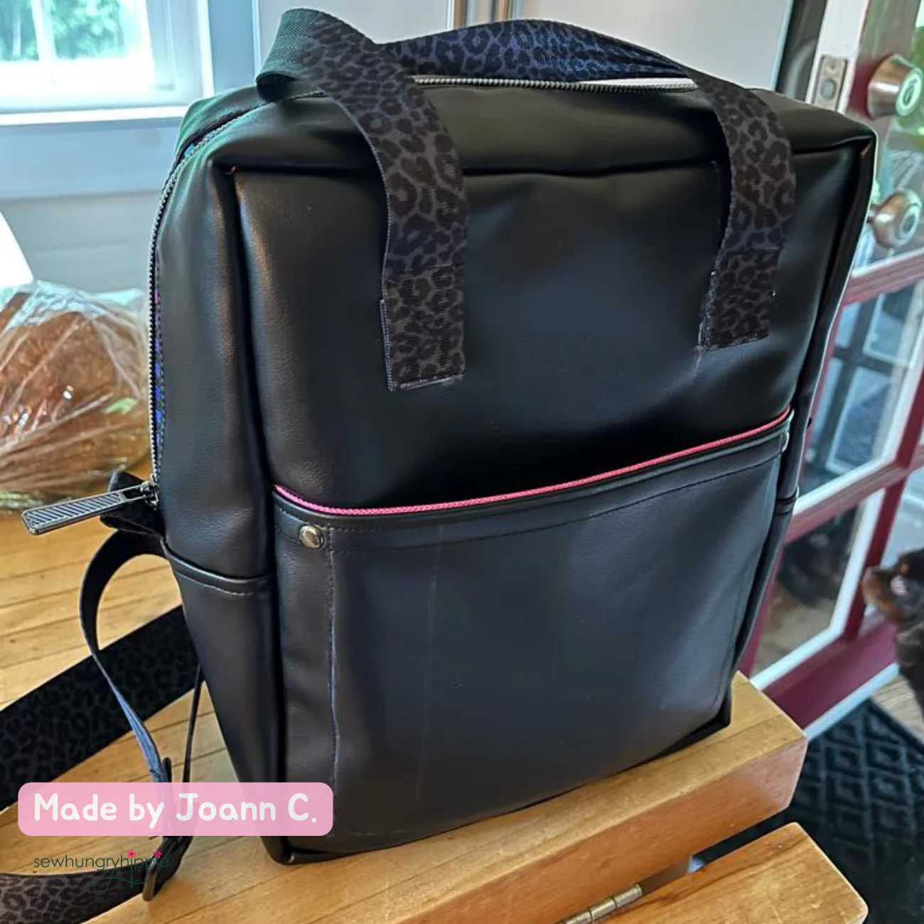 Stylish Black Smooth Vinyl - Premium Faux Leather - Image 4