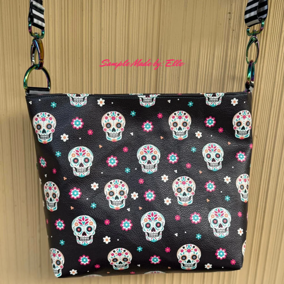 Sugar Skulls Vinyl – 18" x 54" Custom Printed Fabric - Image 4