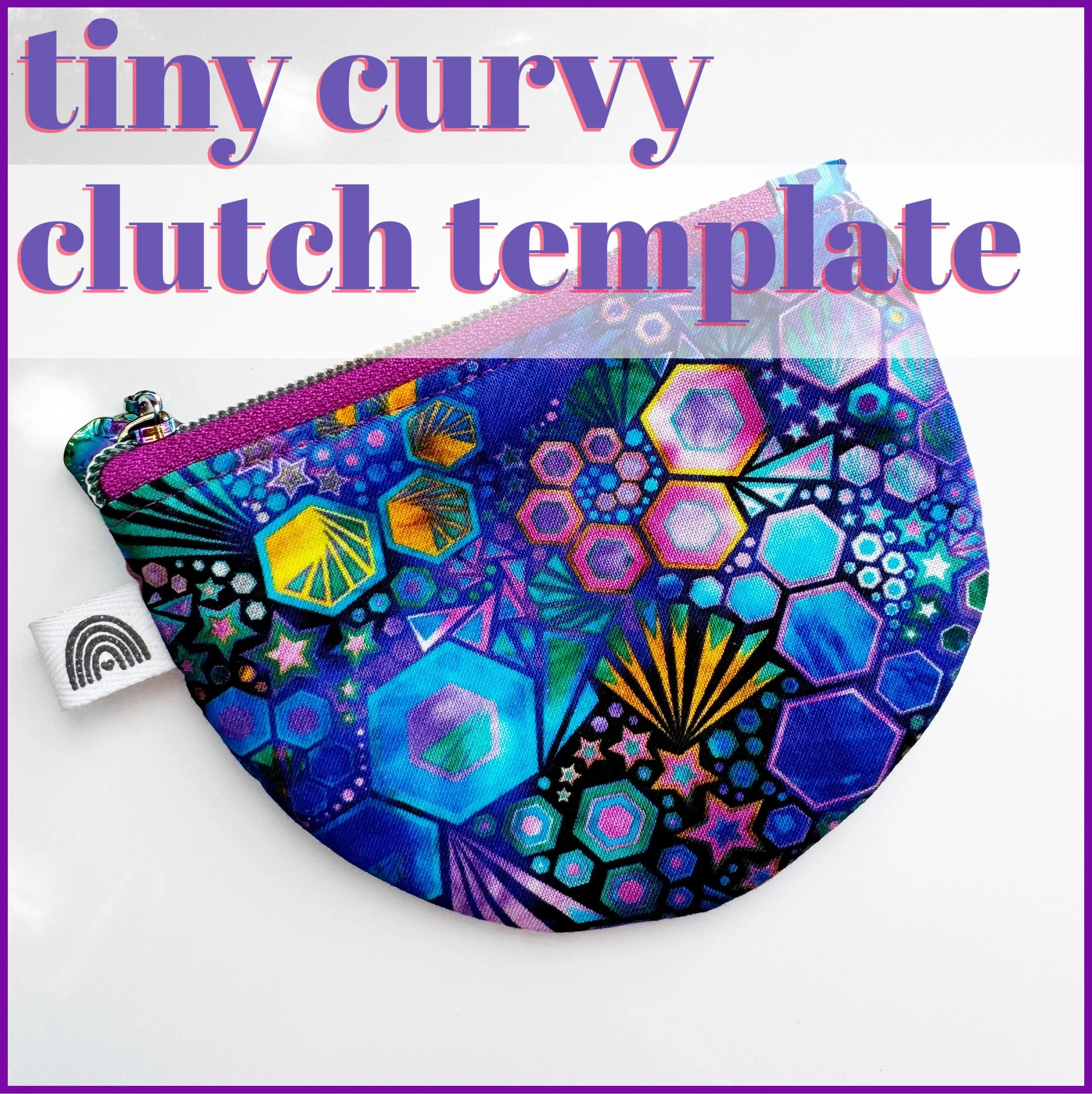 Tiny Curvy Clutch acrylic template