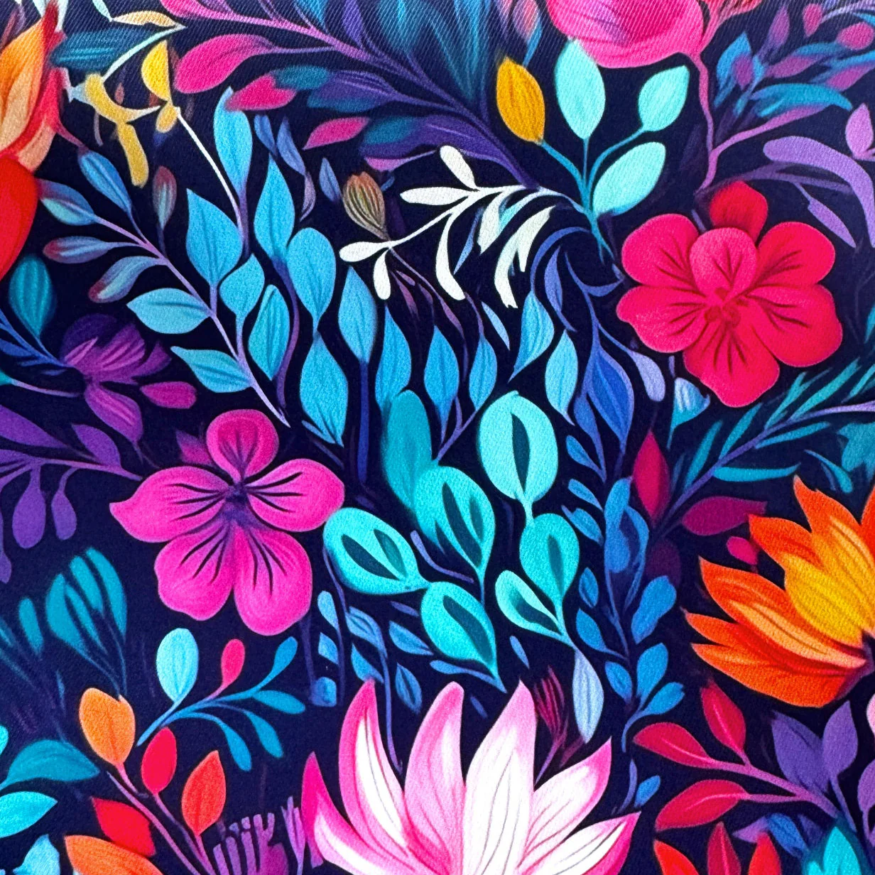 Radiant Bloom Twill Bonded Nylon Fabric 36" x 58" | Sew Hungry Hippie Exclusive
